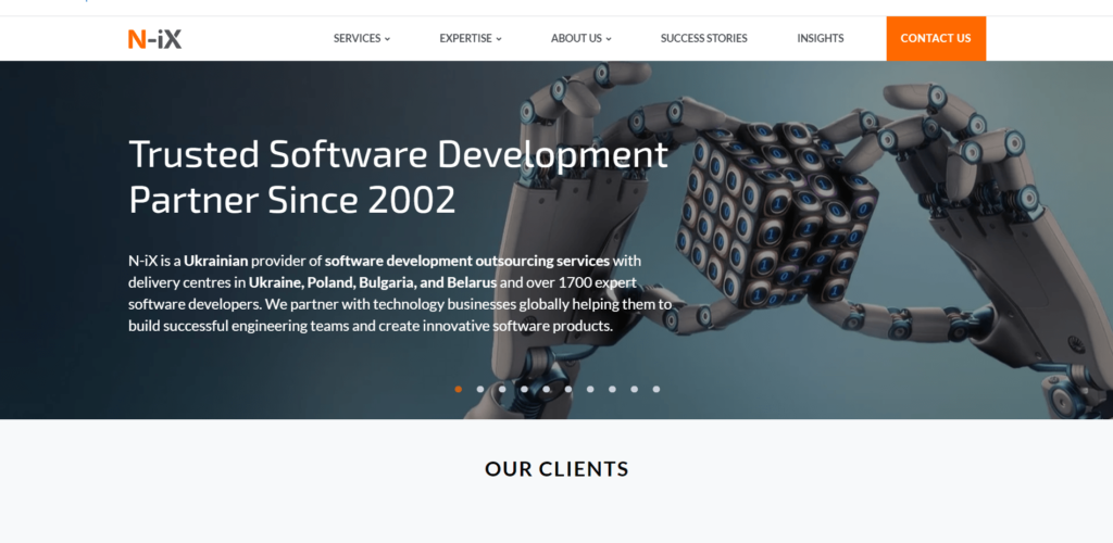 N-IX - the best fourth software development companies in Eastern Europe